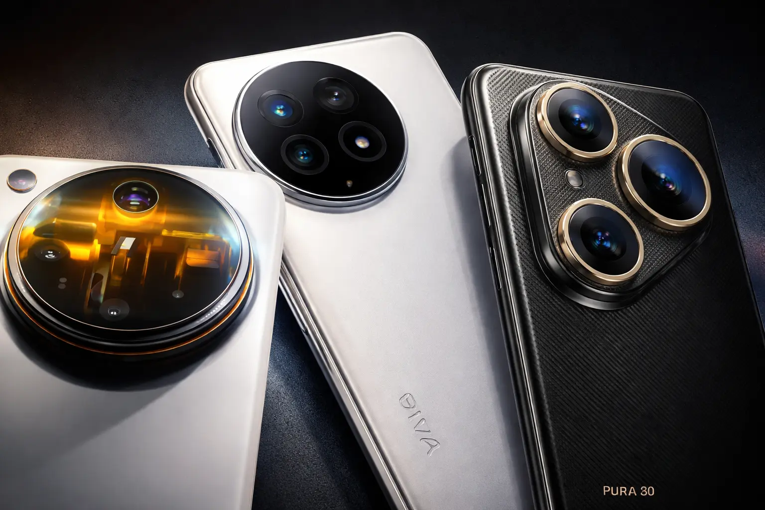 Best Camera Phones 2026 showing Oppo Find X8 Ultra, Vivo X300 Pro, and Huawei Pura 80 Ultra camera designs