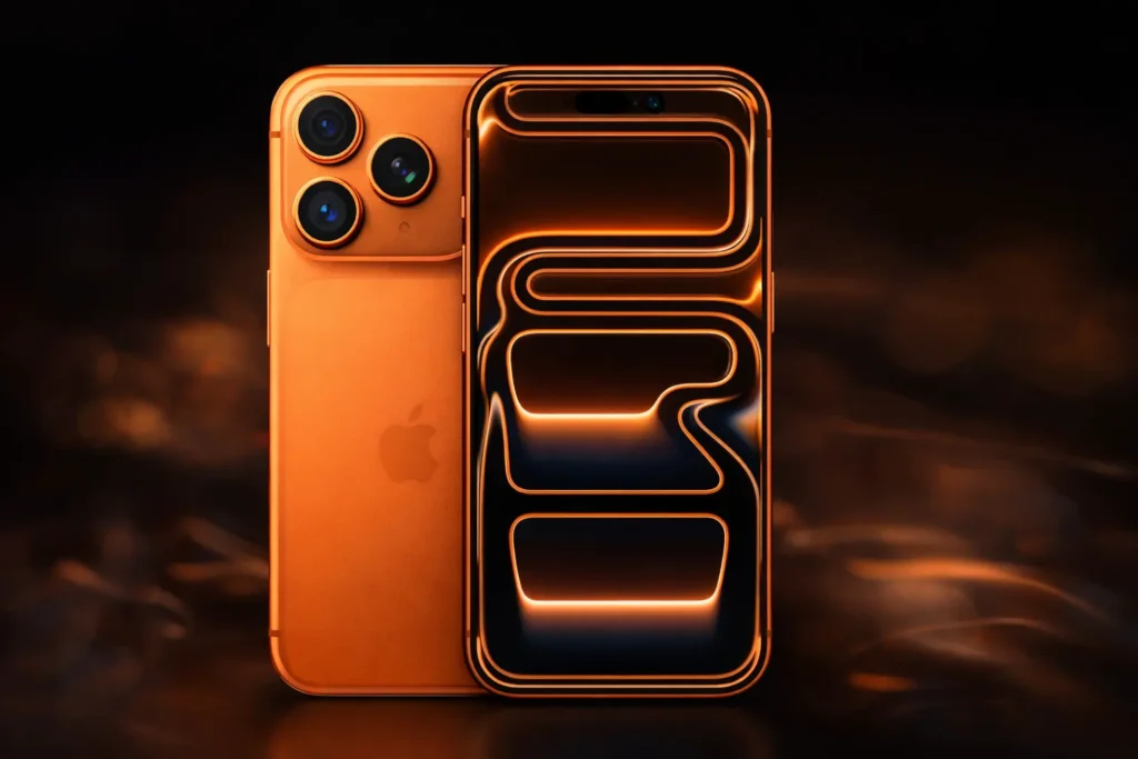 iPhone 18 Pro design showing rear triple camera and edge to edge display