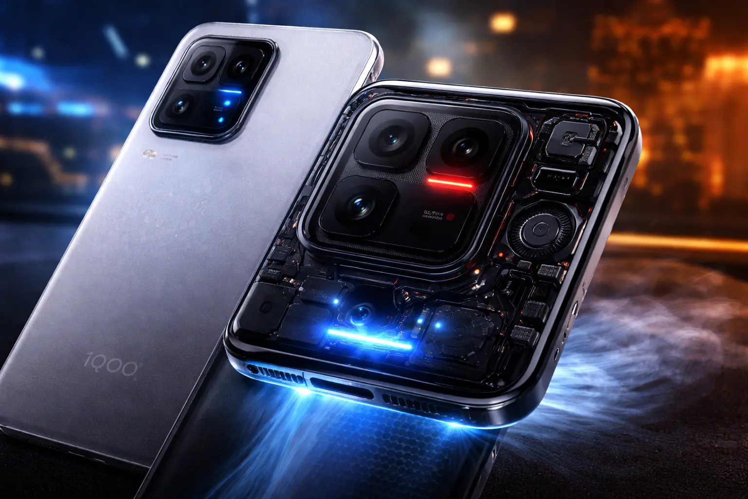 iQOO 15 Ultra gaming smartphone showing active cooling fan and triple camera design